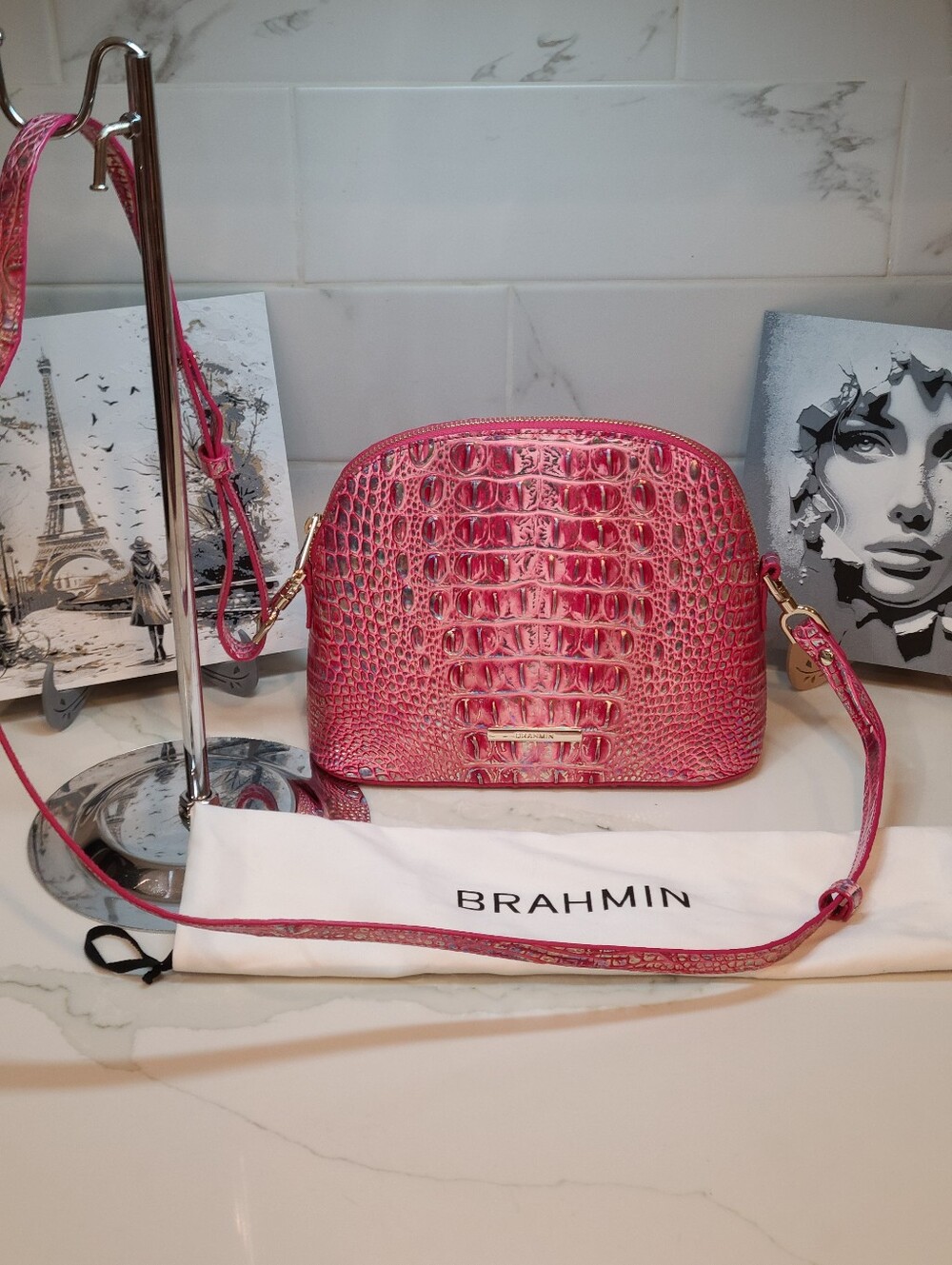Brahmin Amal Pink Wonderland Guc
